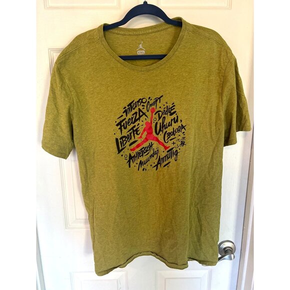 Jordan Jumpman Green Men's Graphic T-shirt XXL Basketball Hoops Streetwear - Picture 1 of 7